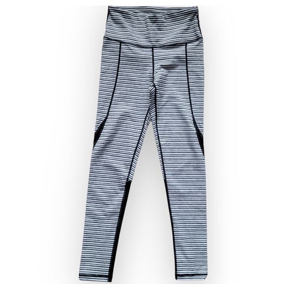 Mono B High Waist Striped Monochrome Colorblock Leggings Activewear Women Sz S - Picture 5 of 11